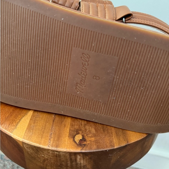 Madewell Brown Platform Sandals with Pleated Straps - Picture 6 of 6